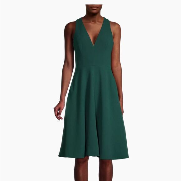 Dress The Population Catalina Green Fit and Flare Midi Dress | Size M - Picture 1 of 10